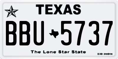 TX license plate BBU5737