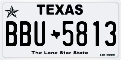 TX license plate BBU5813