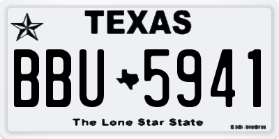 TX license plate BBU5941