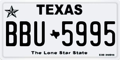 TX license plate BBU5995
