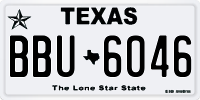 TX license plate BBU6046