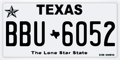 TX license plate BBU6052