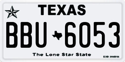 TX license plate BBU6053