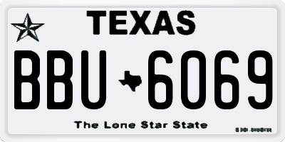 TX license plate BBU6069