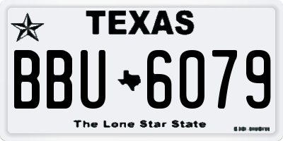 TX license plate BBU6079