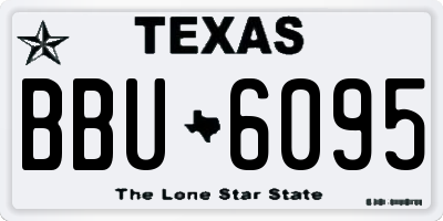 TX license plate BBU6095