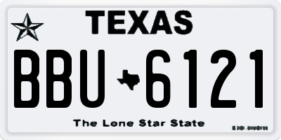 TX license plate BBU6121