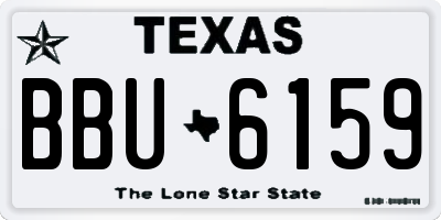 TX license plate BBU6159