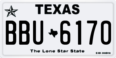 TX license plate BBU6170