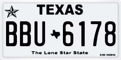 TX license plate BBU6178