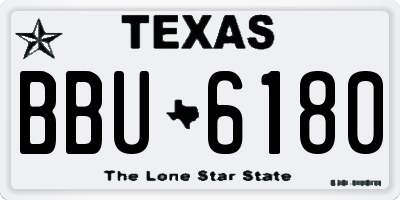 TX license plate BBU6180