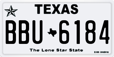 TX license plate BBU6184