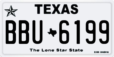 TX license plate BBU6199
