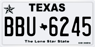 TX license plate BBU6245