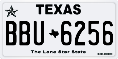 TX license plate BBU6256