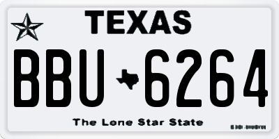 TX license plate BBU6264