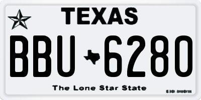 TX license plate BBU6280