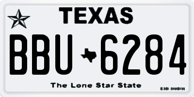 TX license plate BBU6284