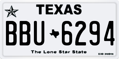 TX license plate BBU6294