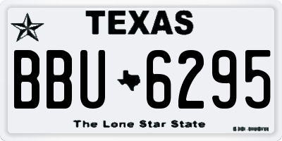 TX license plate BBU6295