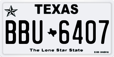 TX license plate BBU6407