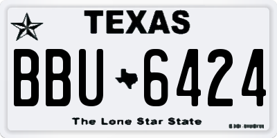 TX license plate BBU6424