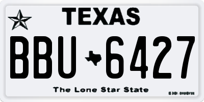 TX license plate BBU6427