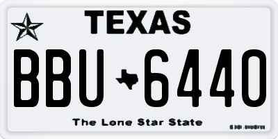 TX license plate BBU6440