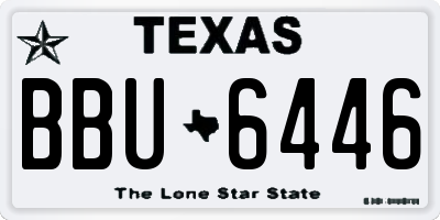 TX license plate BBU6446