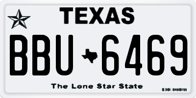TX license plate BBU6469
