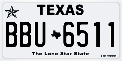 TX license plate BBU6511