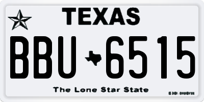 TX license plate BBU6515