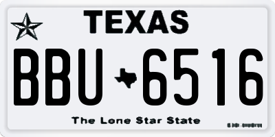 TX license plate BBU6516