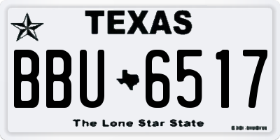 TX license plate BBU6517