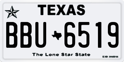 TX license plate BBU6519