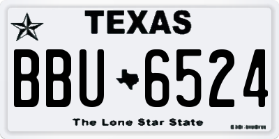 TX license plate BBU6524