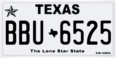 TX license plate BBU6525