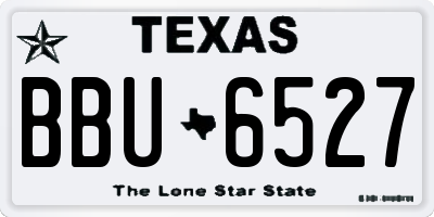 TX license plate BBU6527