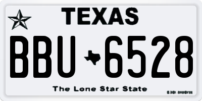 TX license plate BBU6528