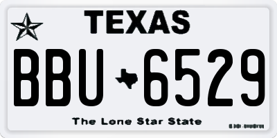 TX license plate BBU6529