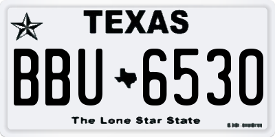 TX license plate BBU6530