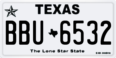 TX license plate BBU6532