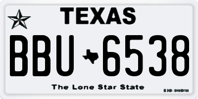 TX license plate BBU6538