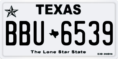 TX license plate BBU6539