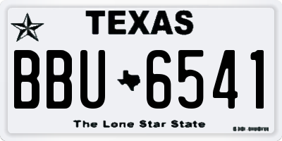 TX license plate BBU6541