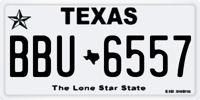 TX license plate BBU6557