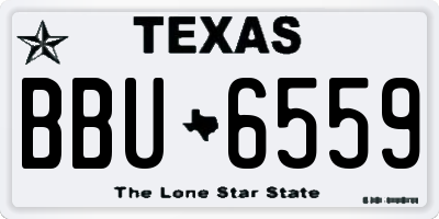 TX license plate BBU6559