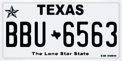 TX license plate BBU6563