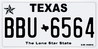 TX license plate BBU6564