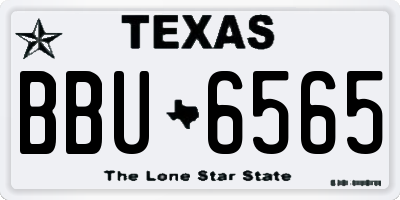 TX license plate BBU6565